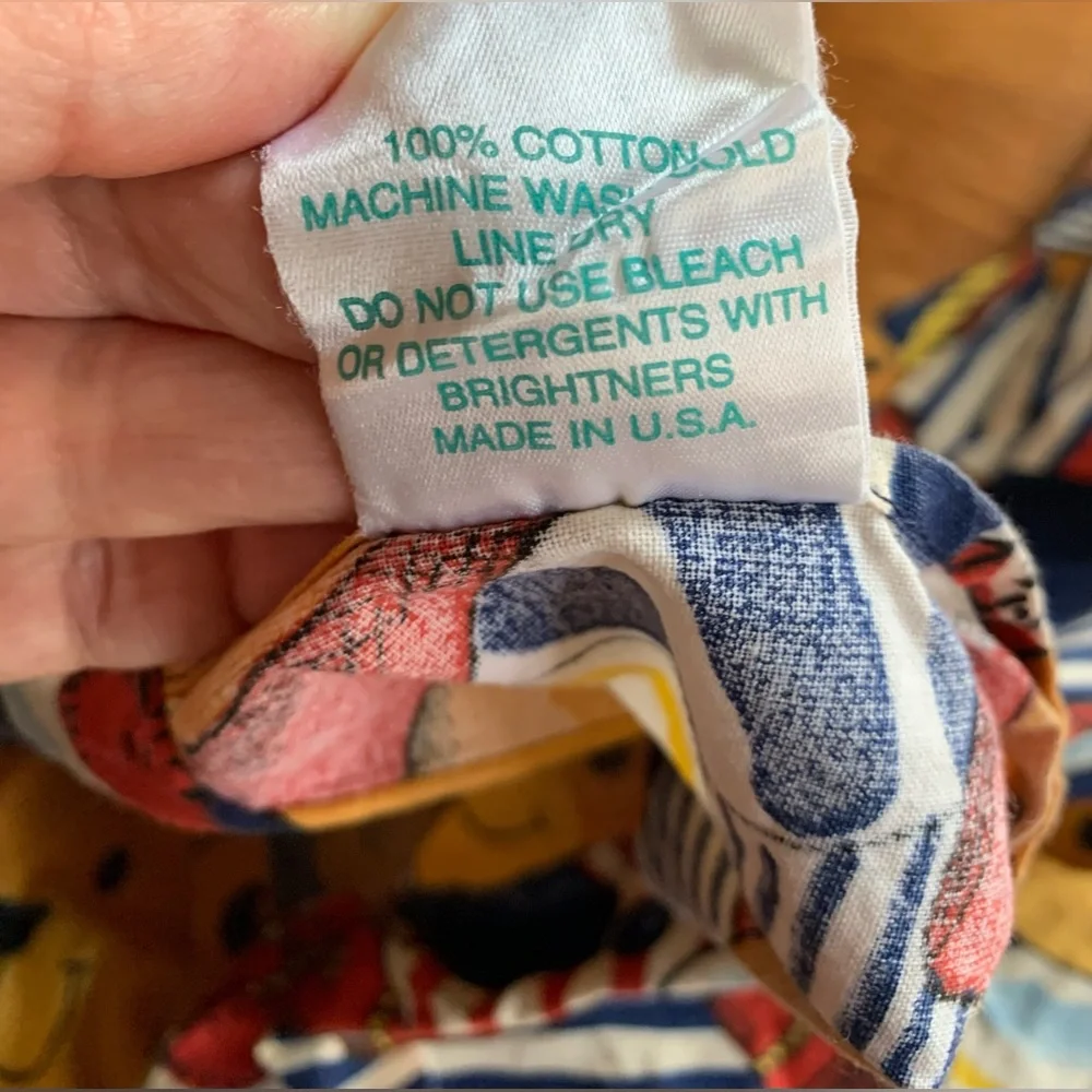 Vintage California Kids Pillow Sham Pillowcase Nautical Teddy Bears Americana